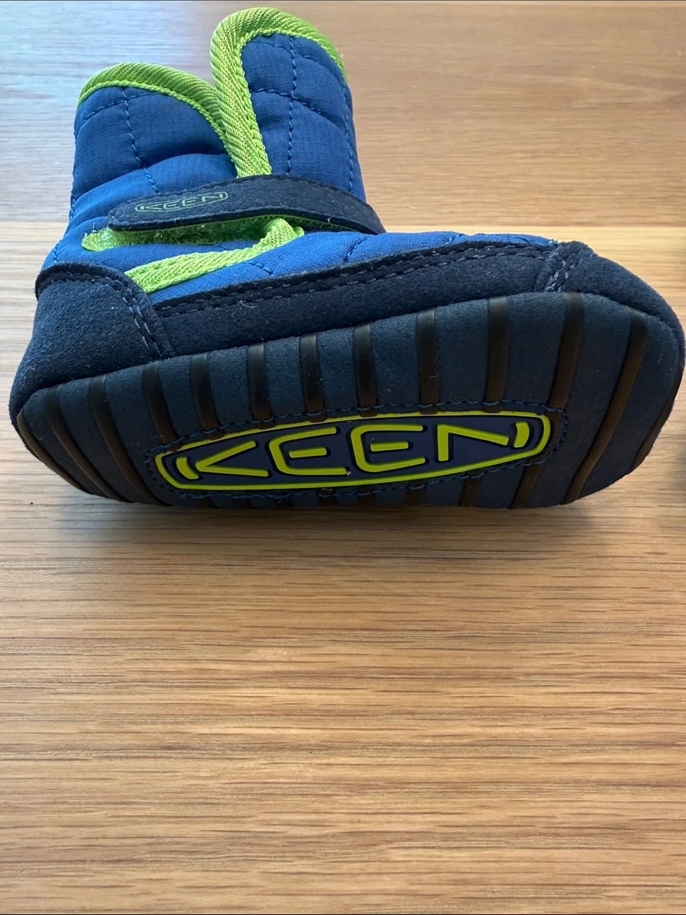 KEEN Baby Blue & Lime Winter Booties